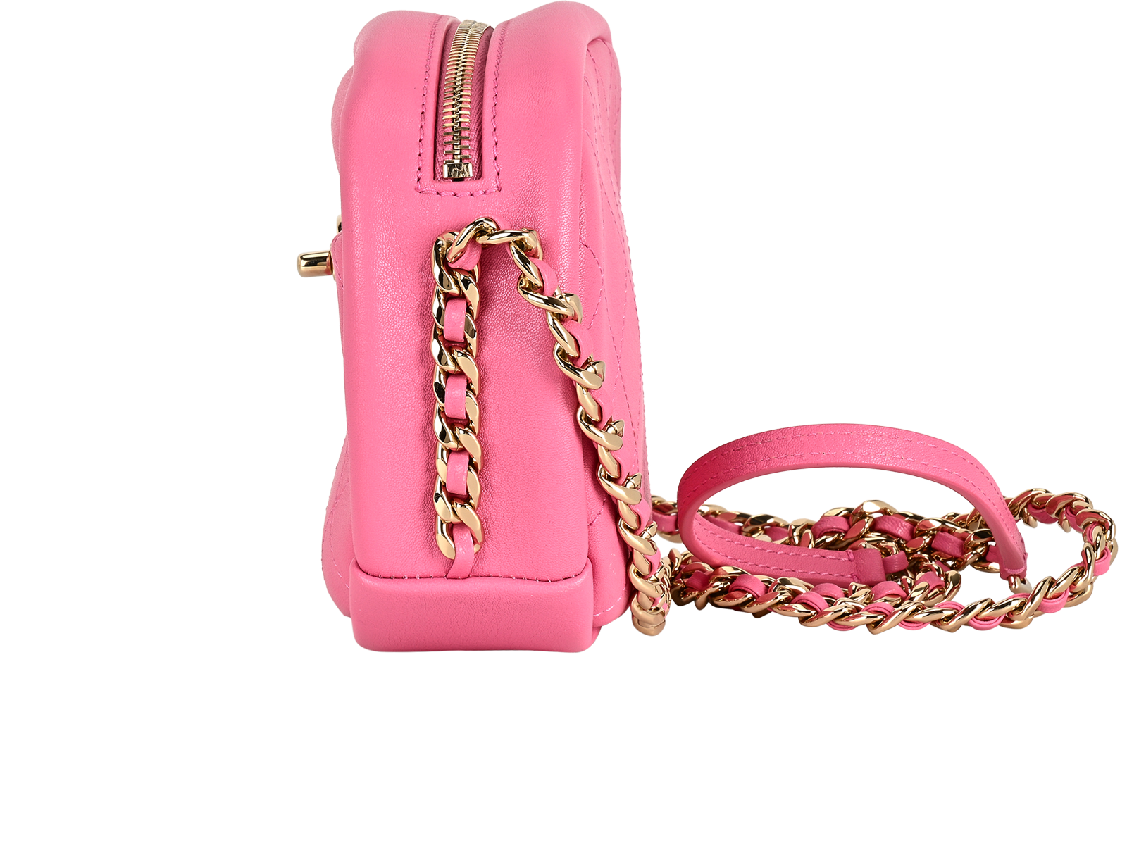 Trip Camera Bag, &pound;1,950, Handbags, Pink, Leather, Bottom view